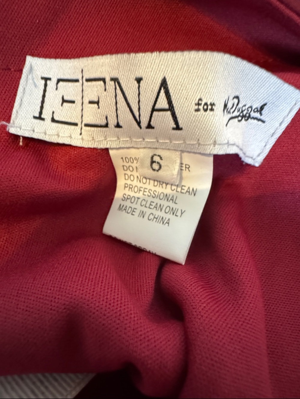 NWT Mac Duggal Sz 6 One Shoulder Hi-low Deep Red High Slit Gown 70177 - Picture 5 of 6
